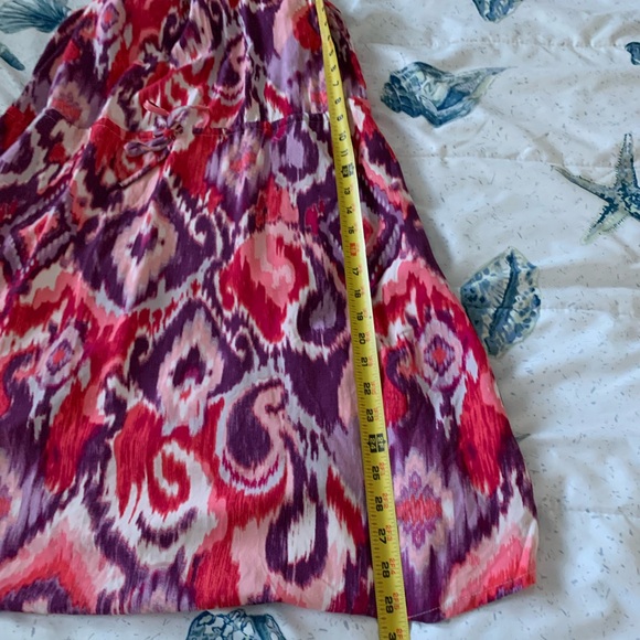 Athleta Kelani Magenta Pink Ikat Rayon Halter Dress Built in Bra size Small - Picture 7 of 8